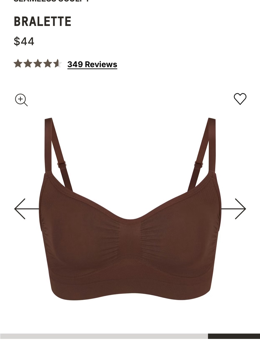 SKIMS Brown Seamless Bralette
